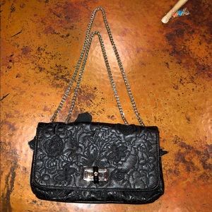 black leather galian purse